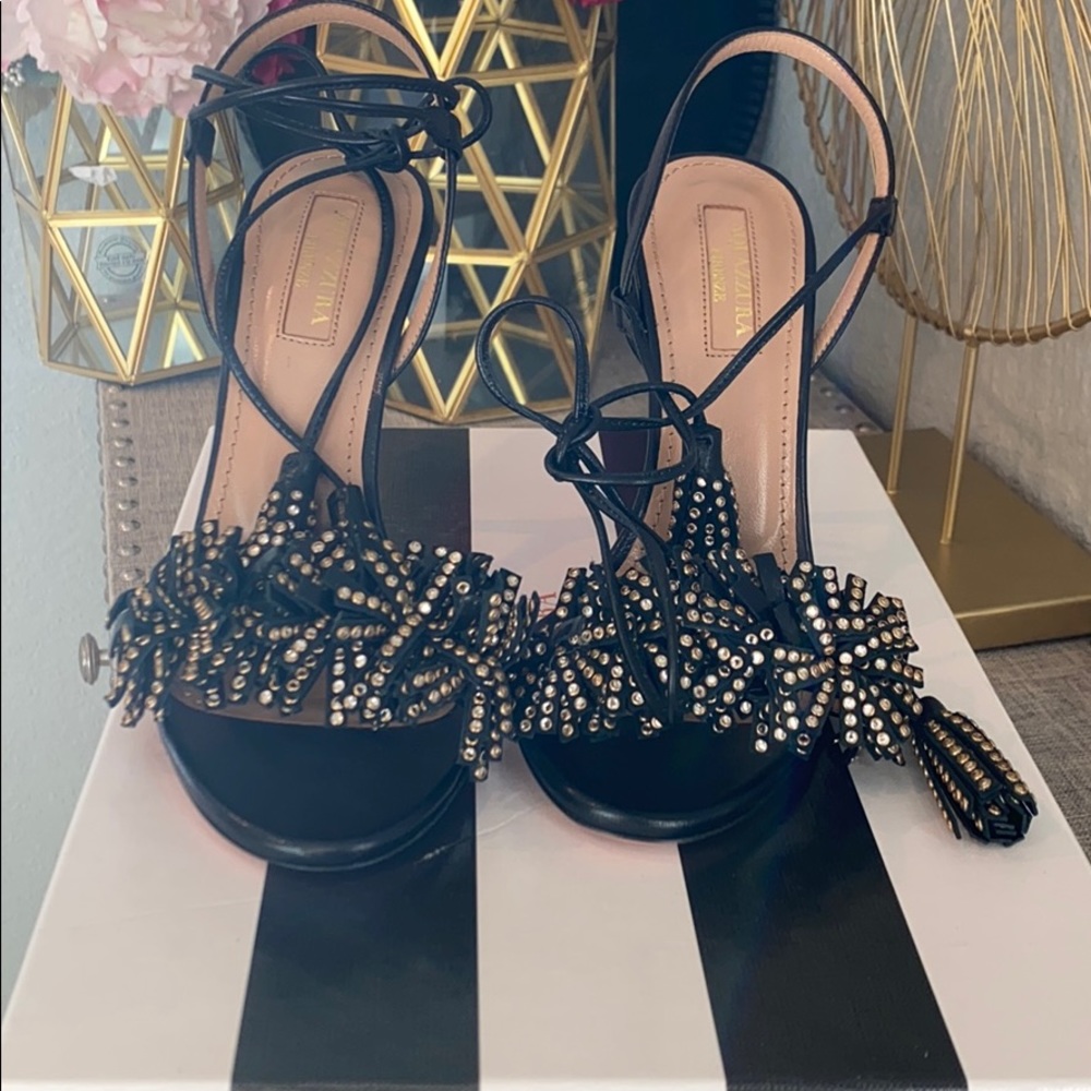 Aquazzura Wild crystal sandal 105 size 35 1/2 NWT
